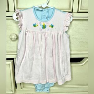 Squiggles Bubble Dress with Embroidery